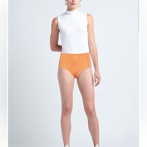 Calle Del Mar mandarin orange hot pants shorts knit size large